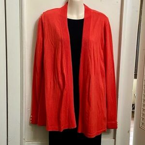 Charter Club Orange Sweater Cardigan (L)